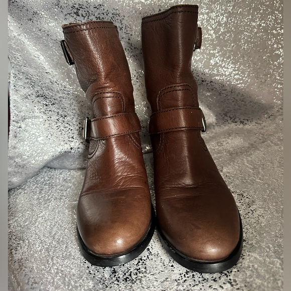 Prada Women's Brown Deerskin Leather Half-Boot 1U231F Size 37.5 US Size 7 - Picture 5 of 12